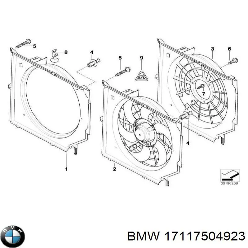 Диффузор радиатора 17117504923 BMW