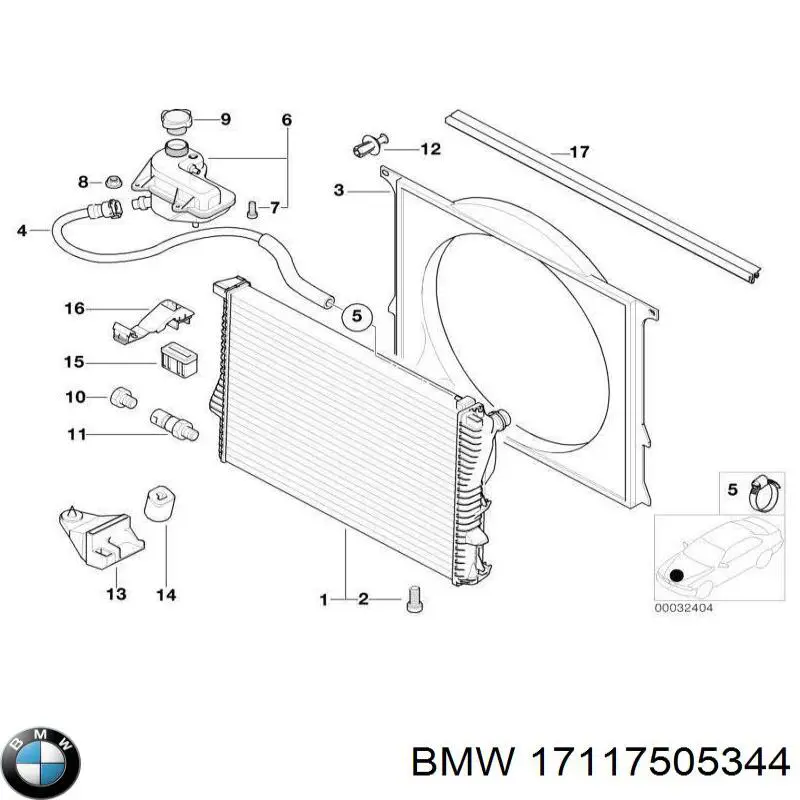  BMW 17117505344 цена, от 13.94 USD