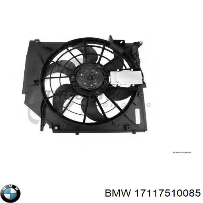 Купить 17117510085 BMW Диффузор вентилятора в сборе с мотором и крыльчаткой