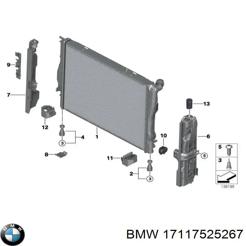17117525267 BMW braçadeira do silenciador traseira