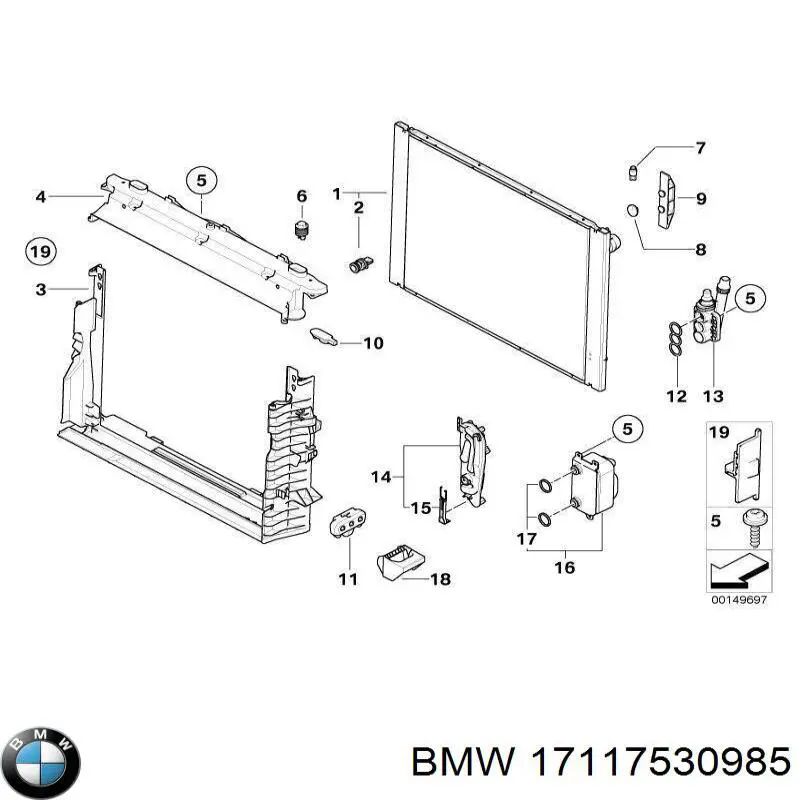 Хомут глушителя 17117530985 BMW