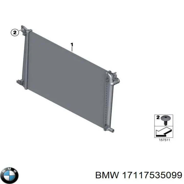 Радиатор 17117535099 BMW