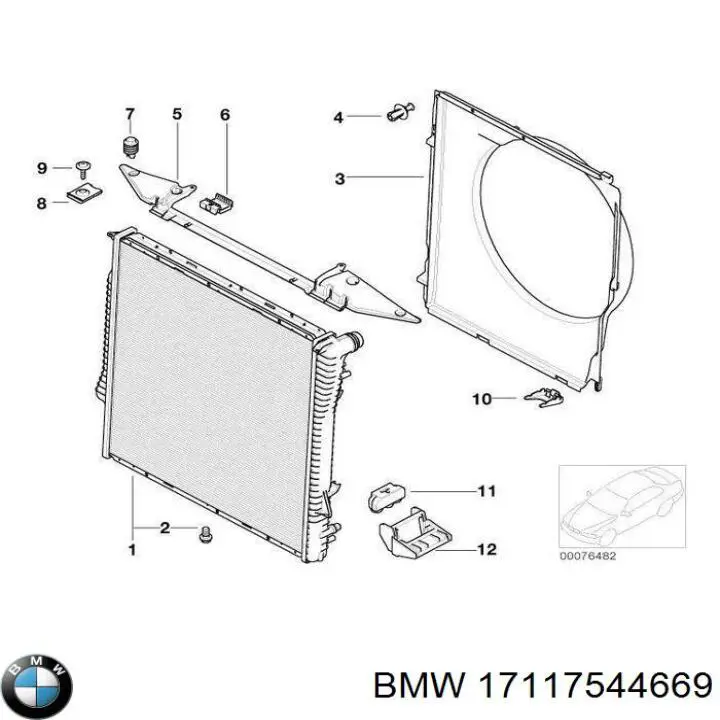 Купить 17117544669 BMW Радиатор водяной