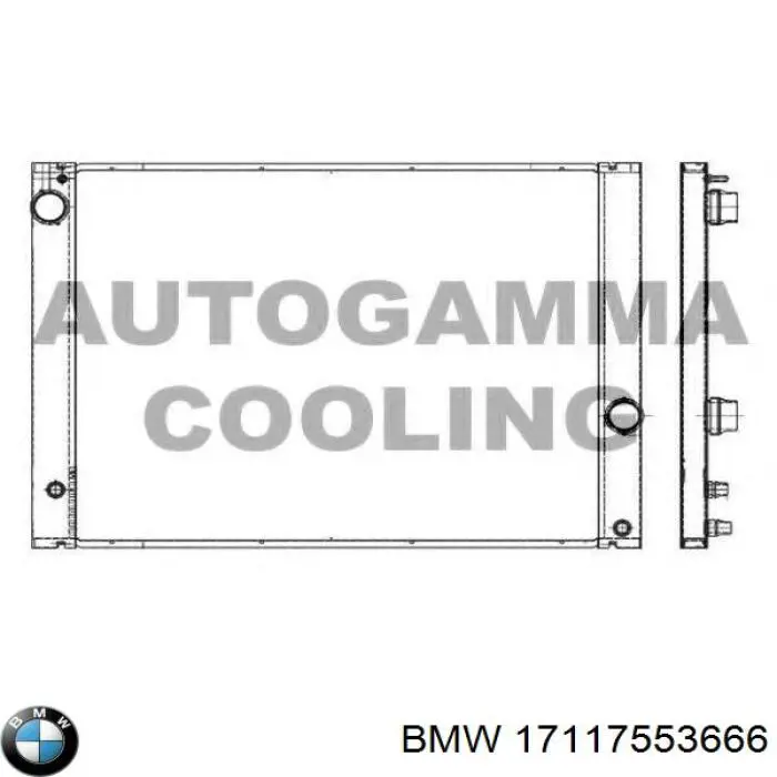 Радиатор 17117553666 BMW