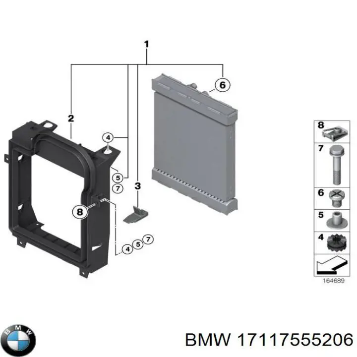 17117555206 BMW Воздуховоды системы охлаждения двигателя