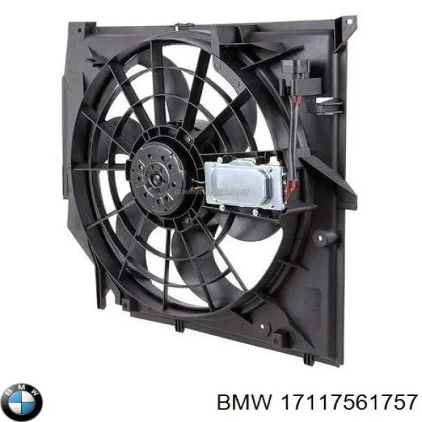 Купить 17117561757 BMW Диффузор вентилятора в сборе с мотором и крыльчаткой