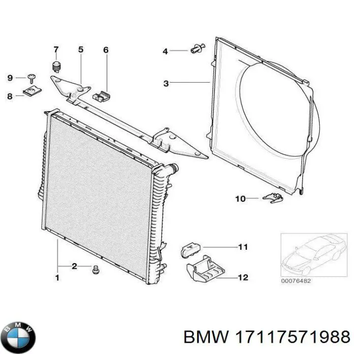 Купить 17117571988 BMW Крышка радиатора