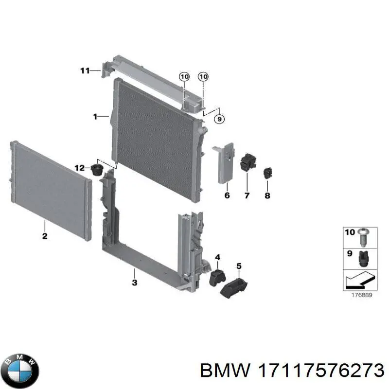 17117576273 BMW радиатор