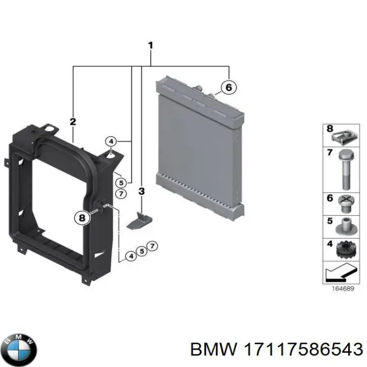 17117586543 BMW Воздуховоды системы охлаждения двигателя