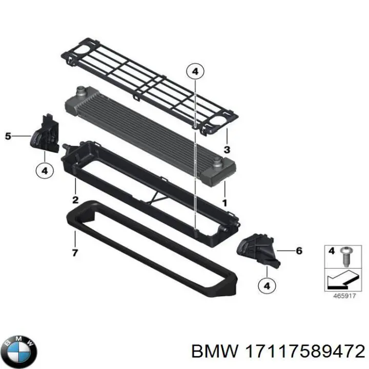 17117589472 BMW Накладка заднего стекла