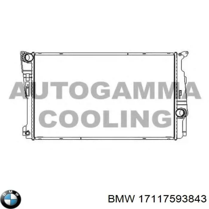 Радиатор охлаждения двигателя BMW 17117593843 цена, от 123.58 USD