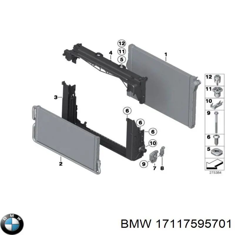 Пистон крепления подкрылка переднего крыла BMW 17117595701 цена, от 2.53 USD