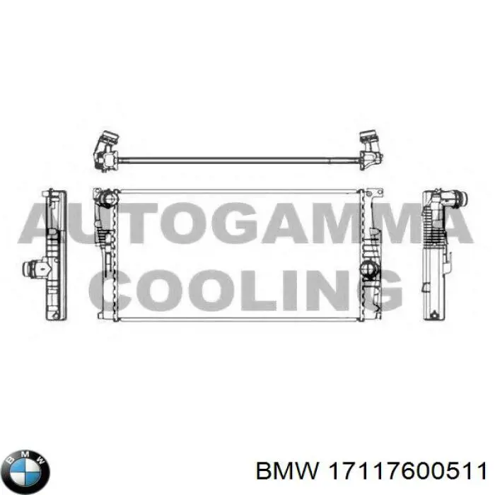 17117600511 BMW radiador de esfriamento de motor