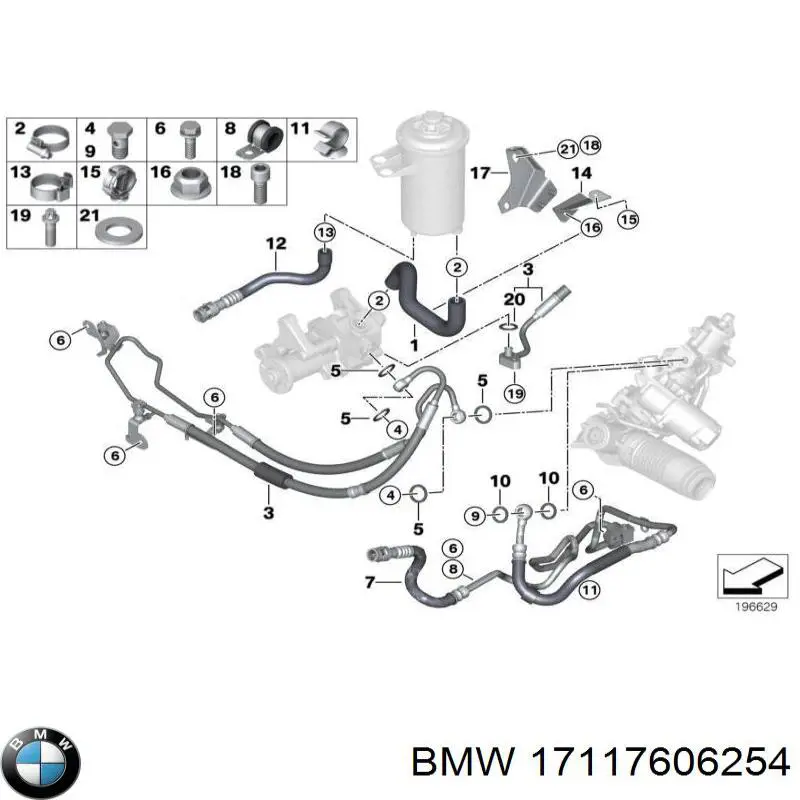 Радиатор масляный BMW 17117606254