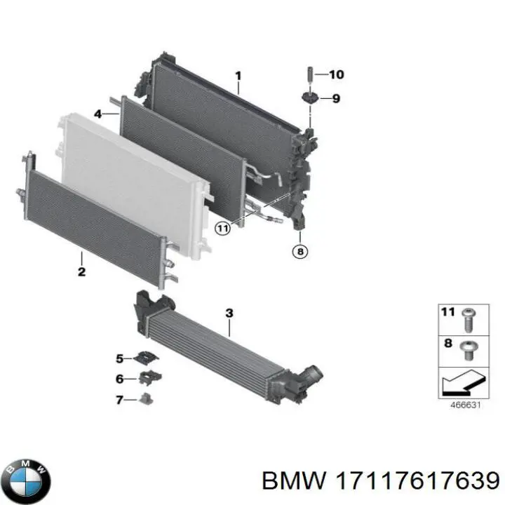 17117617639 BMW радиатор