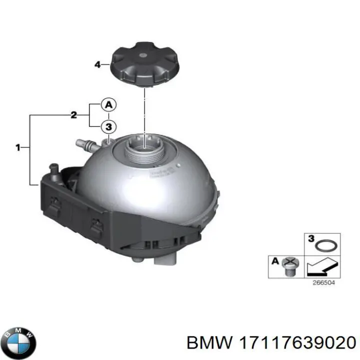 Крышка расширительного бачка 17117639020 BMW