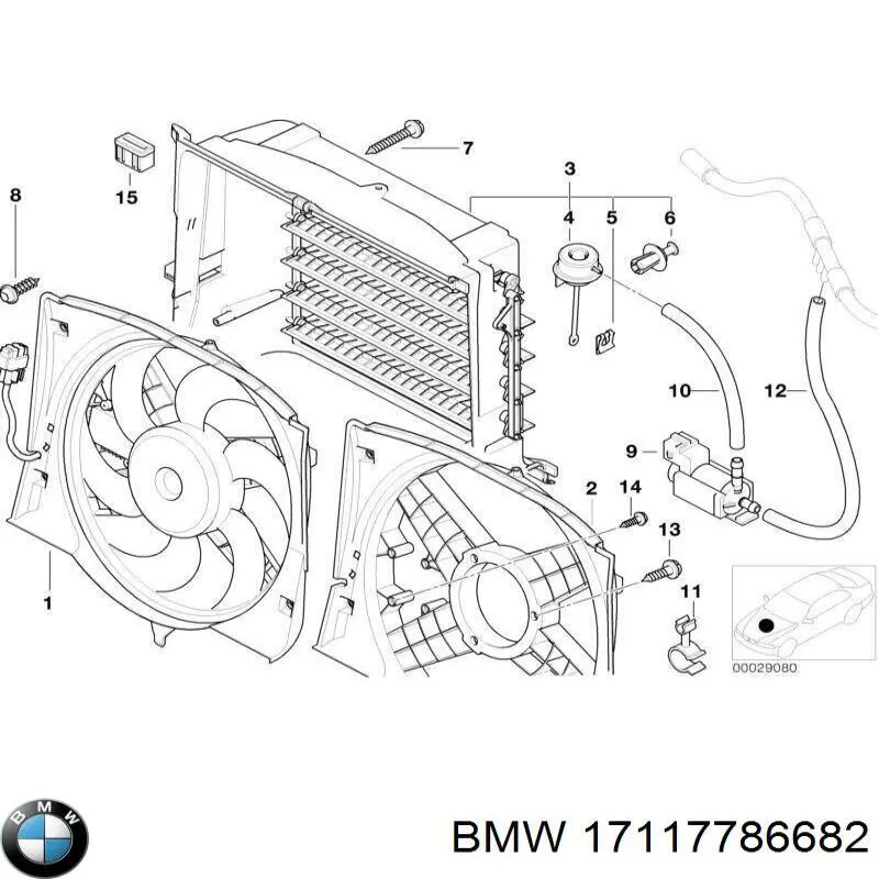 17117786682 BMW Persiana Parcializadora De Radiador original y equivalente