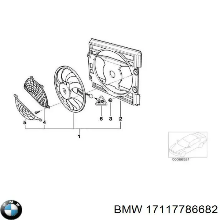 17112246792 BMW perciana do radiador de esfriamento