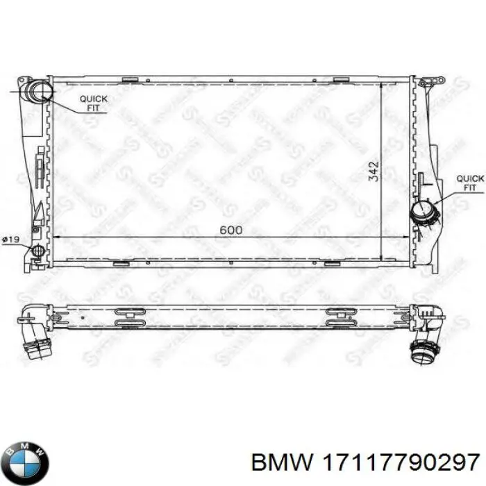 Радиатор 17117790297 BMW