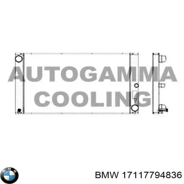 Радиатор охлаждения двигателя BMW 17117787442 цена, от 188.98 USD