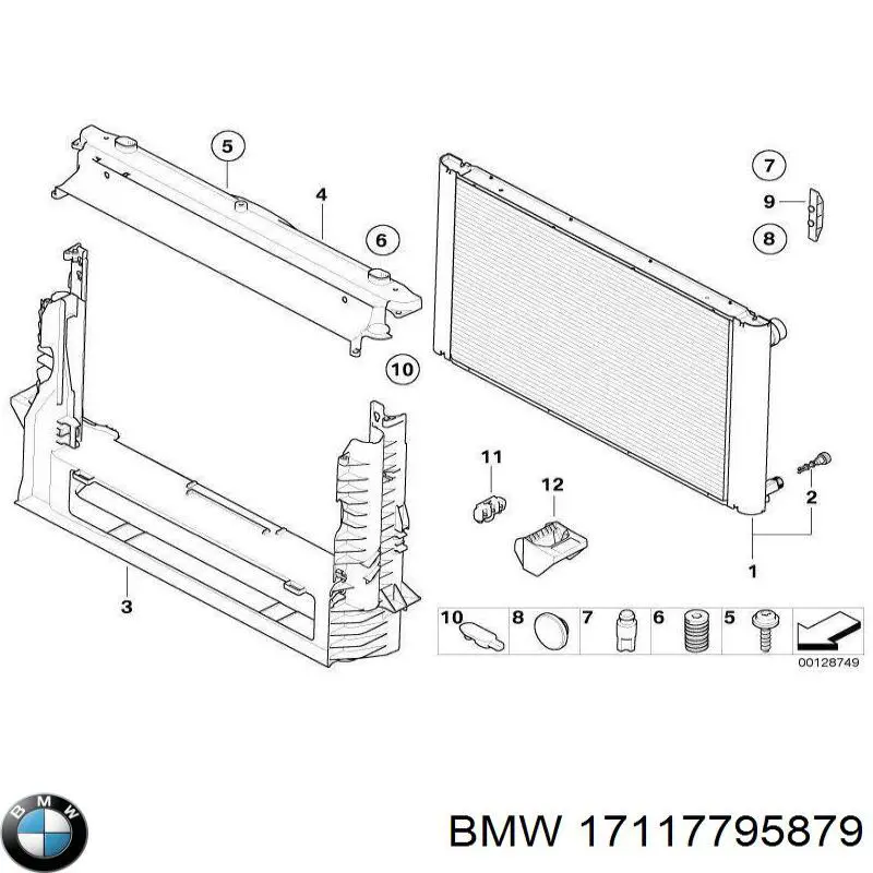 Радиатор 17117795879 BMW