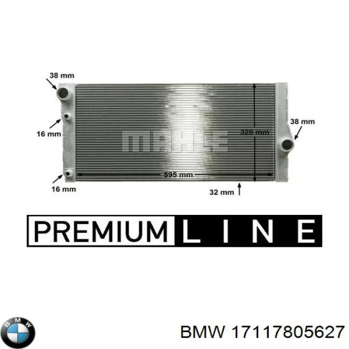 Радиатор охлаждения двигателя BMW 17117805627 цена, от 50.68 USD