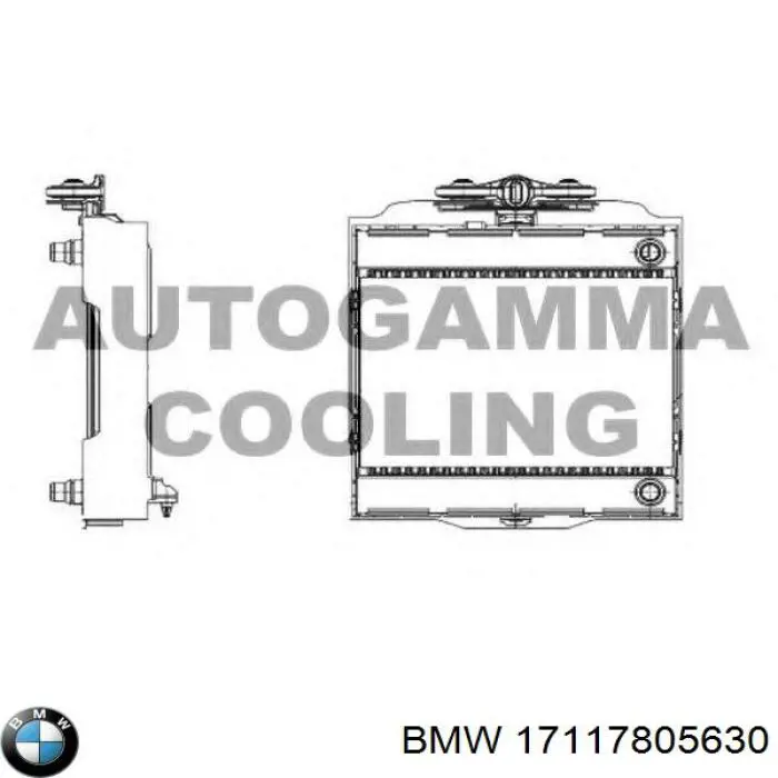 Радиатор охлаждения двигателя левый BMW 17117805630