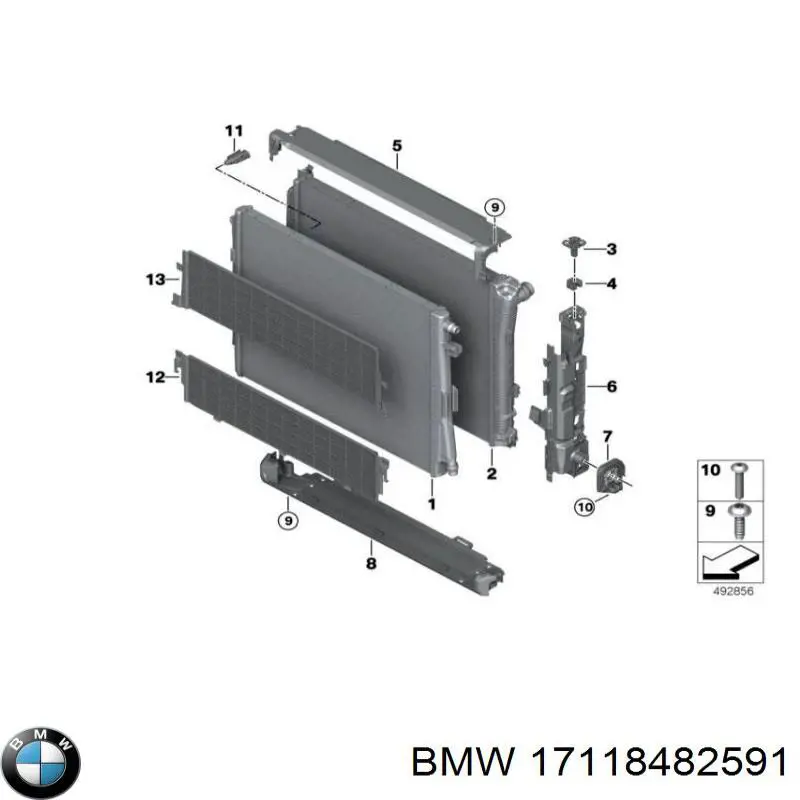 Решетка радиатора кондиционера BMW 17118482591 цена, от 40.14 USD