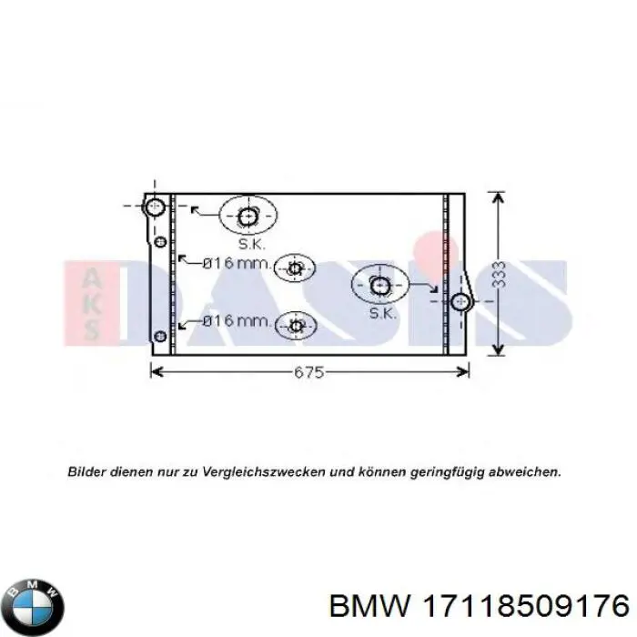 Купить 17118509176 BMW Радиатор водяной
