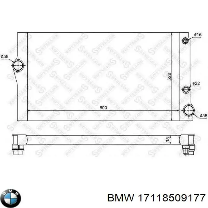 Радиатор 17118509177 BMW