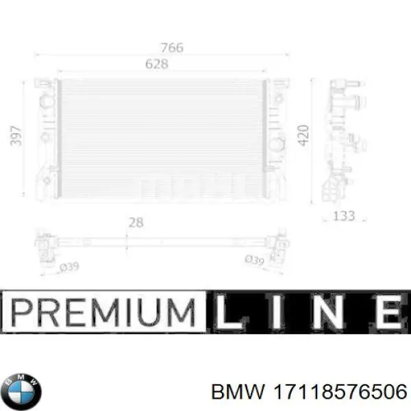 Купить CR2223000P Mahle Original Радиатор водяной
