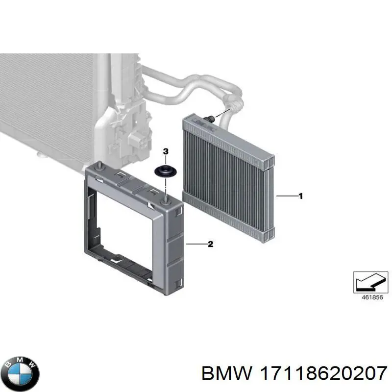 17118620207 BMW радиатор охлаждения двигателя дополнительный