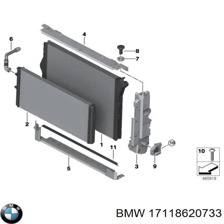 TOPT1217022 Bapmic Кронштейн радиатора нижний