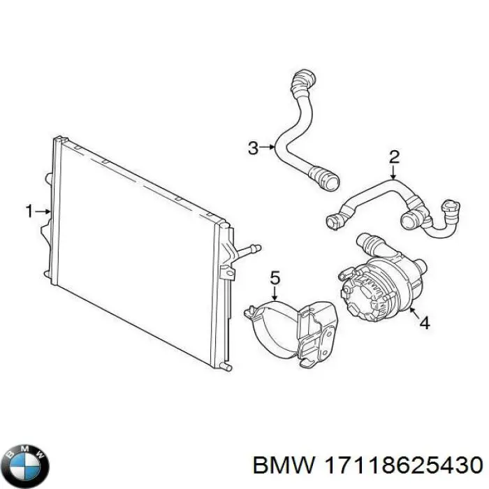 Радиатор 17118625430 BMW