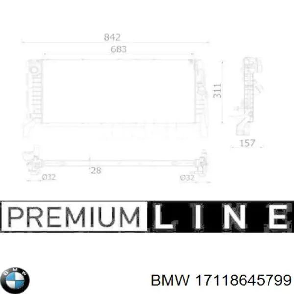 Купить CR2201000P Mahle Original Радиатор водяной