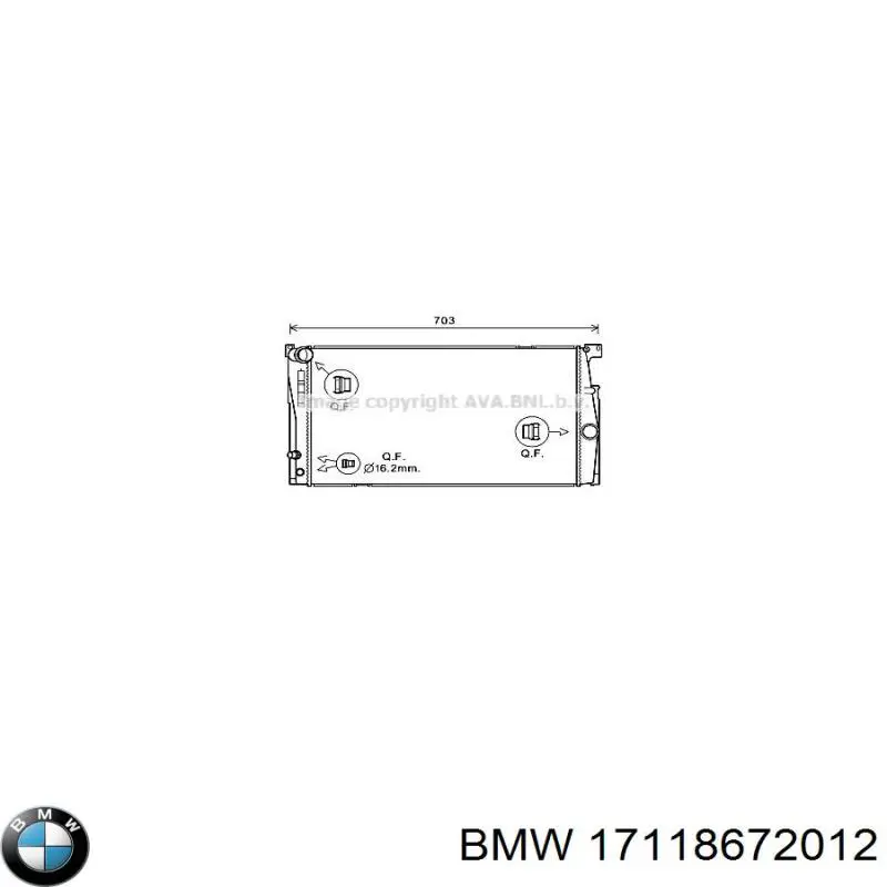 Радиатор охлаждения двигателя BMW 17118672012 цена, от 142.96 USD