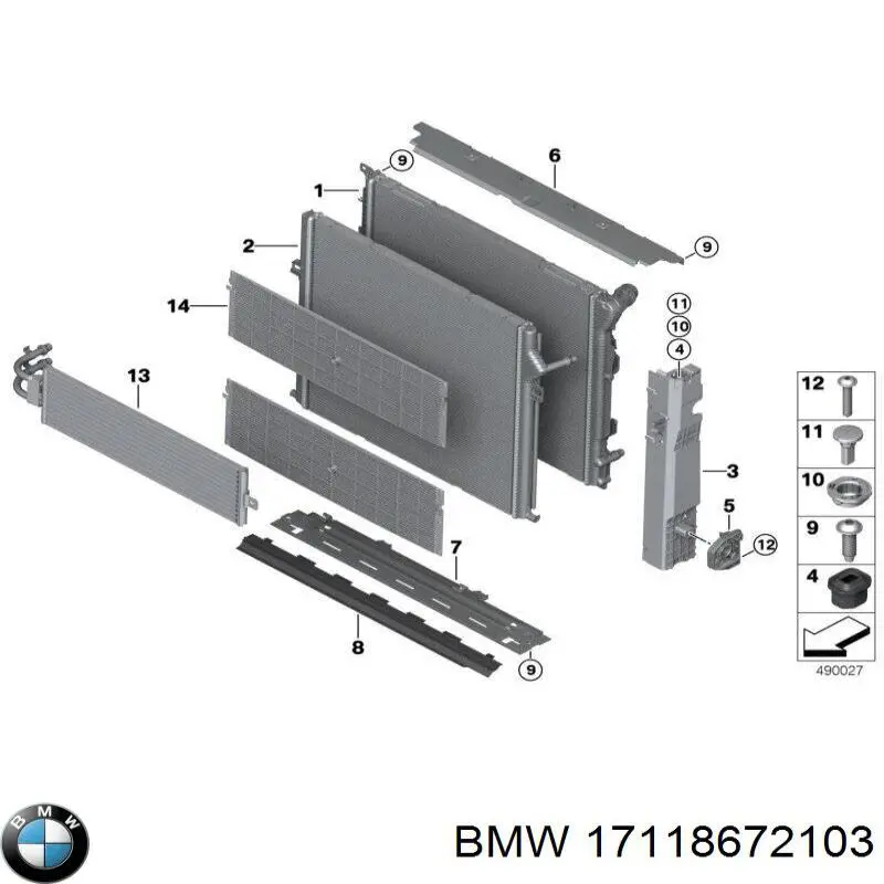 17118672103 BMW Радиатор основной