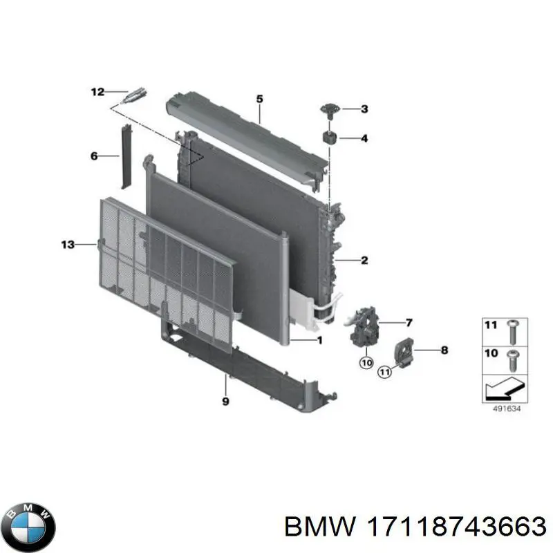 17118743663 BMW радиатор