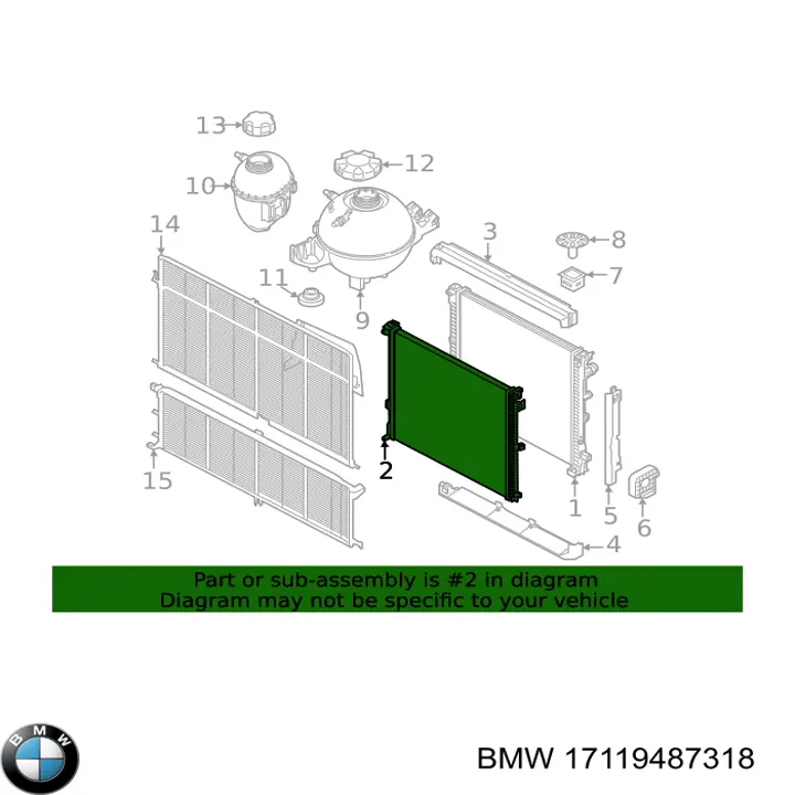 17119487318 BMW Радиатор основной