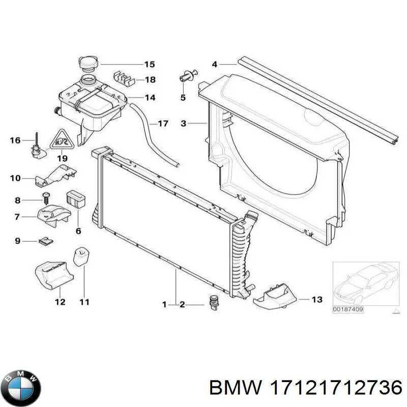 Шланг/патрубок системы охлаждения BMW 17121712736 цена, от 5.64 USD