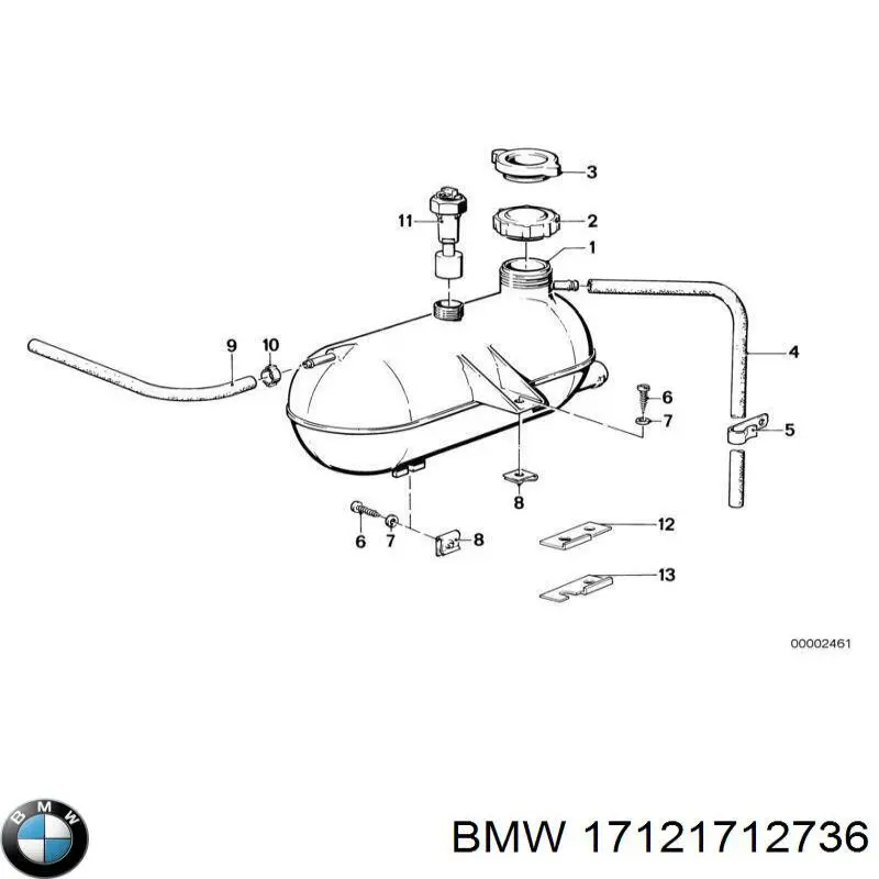 Купить 17121712736 BMW Трубопроводы и шланги системы охлаждения