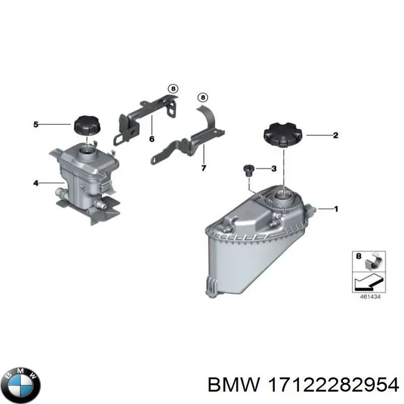 Шланг расширительного бачка верхний BMW 17122282954 цена, от 53.00 USD