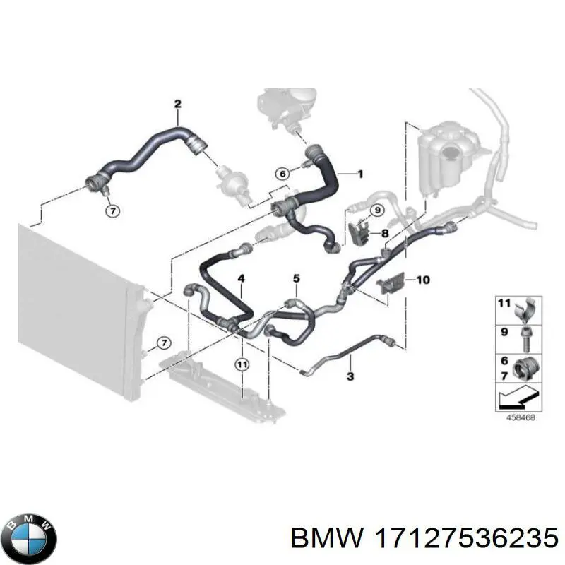 17127536235 BMW Шланг расширительного бачка верхний