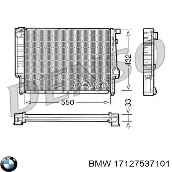 Шланг радиатора, нижний BMW 17127537101 цена, от 22.46 USD