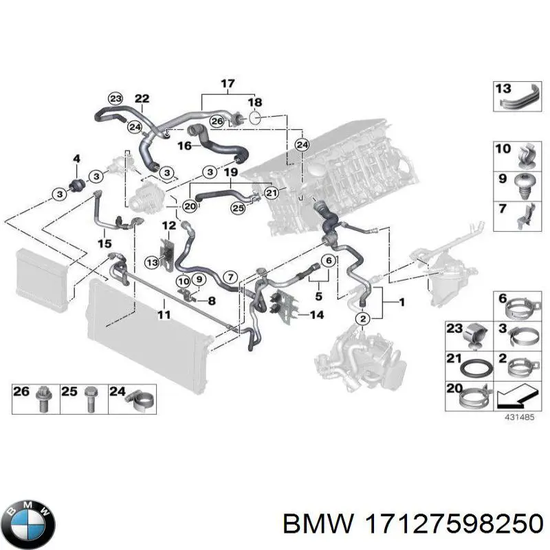  BMW 17127598250 цена, от 142.55 USD