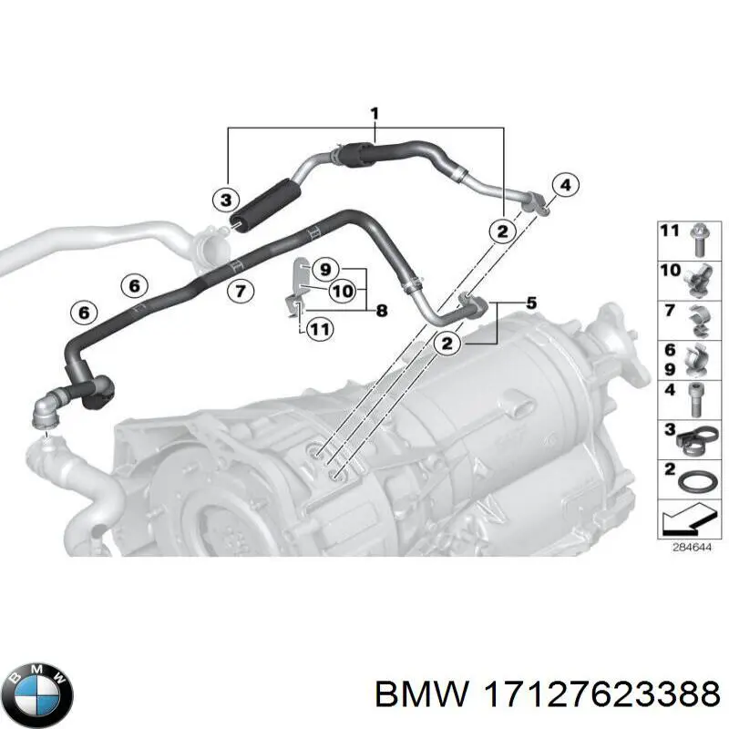 17127623388 BMW Прокладка водяного насоса