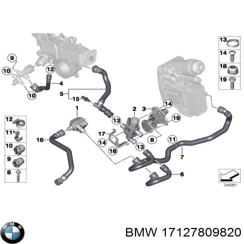 Шланг радиатора, нижний BMW 17127809820 цена, от 23.60 USD
