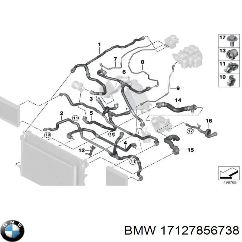  BMW 17127856738 цена, от 143.00 USD