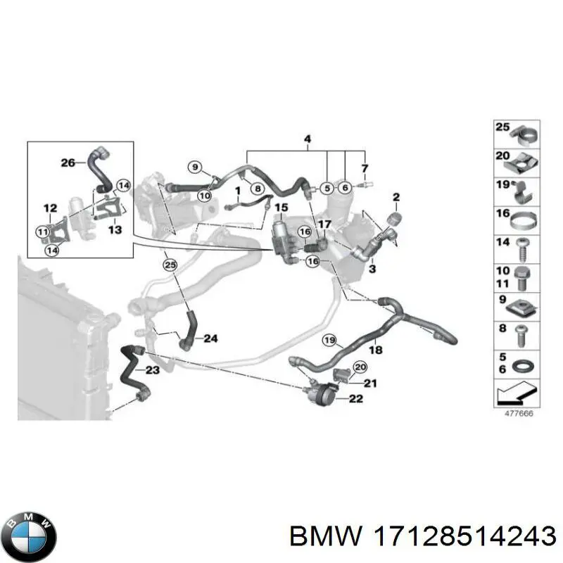  BMW 17128514243 цена, от 25.40 USD