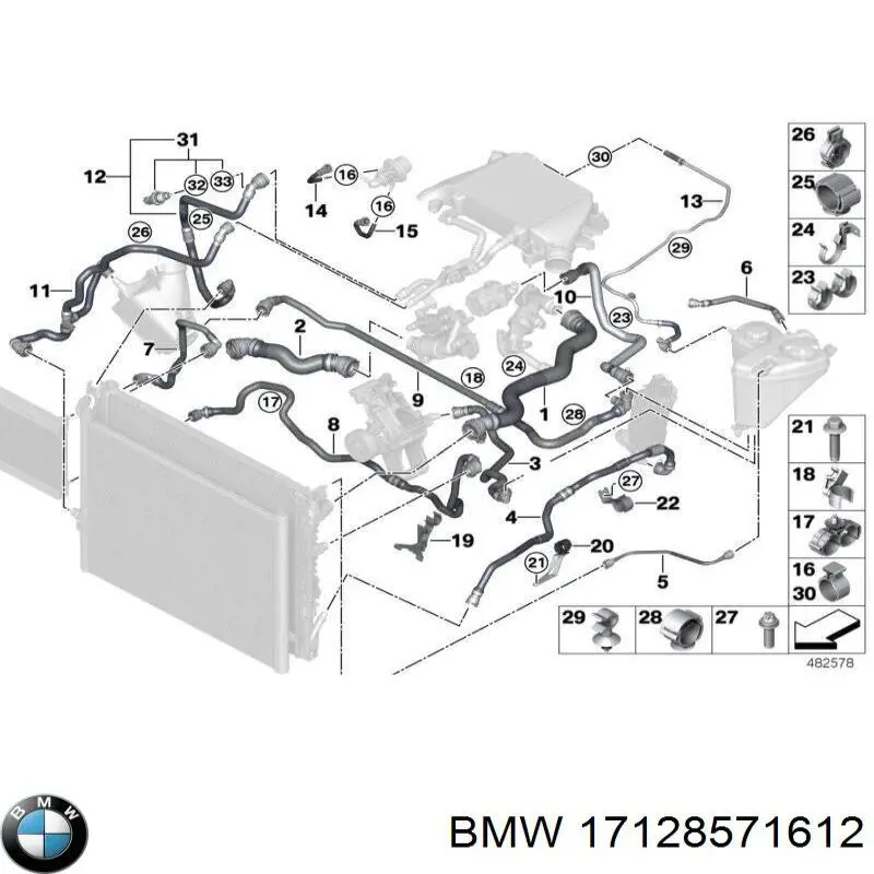  BMW 17128571612 цена, от 162.79 USD